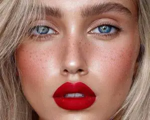 Matte Red Lip Makeup