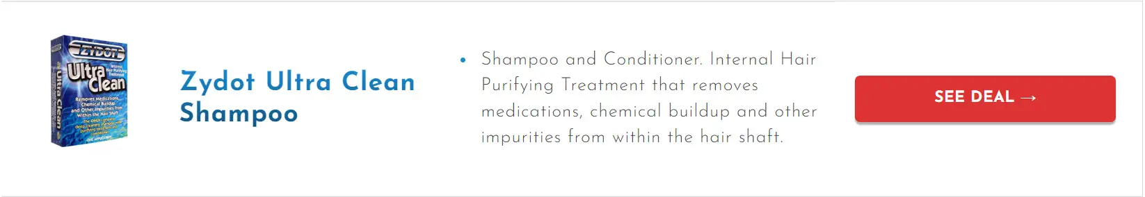 Zydot Ultra Clean Shampoo for Hair Drug Test